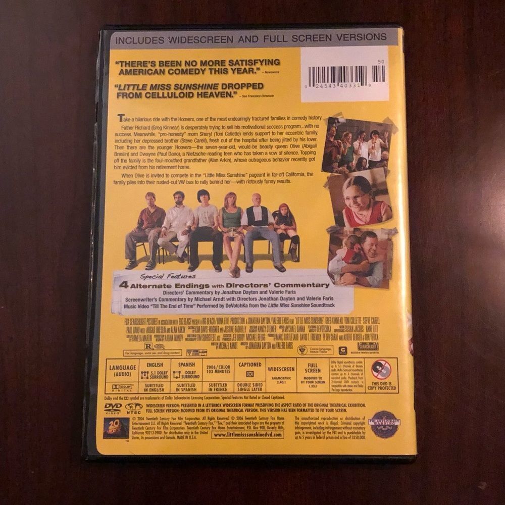 3 for $30 Little Miss Sunshine DVD Wide Screen + Full Screen Versions - Picture 3 of 4